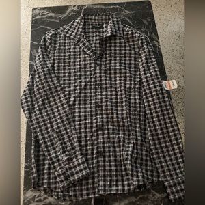 S Alfani pattern button down dress shirt.